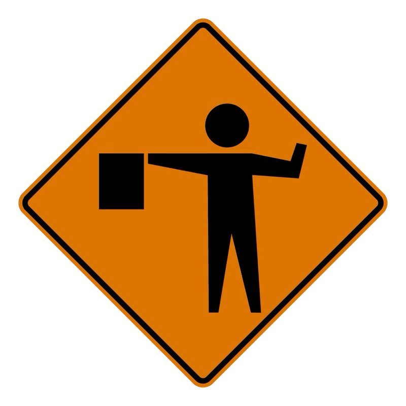 Orange-colored signs indicate: