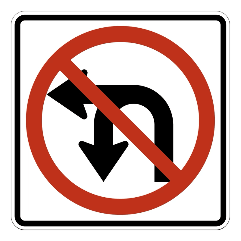 No Left Turn or U-Turn