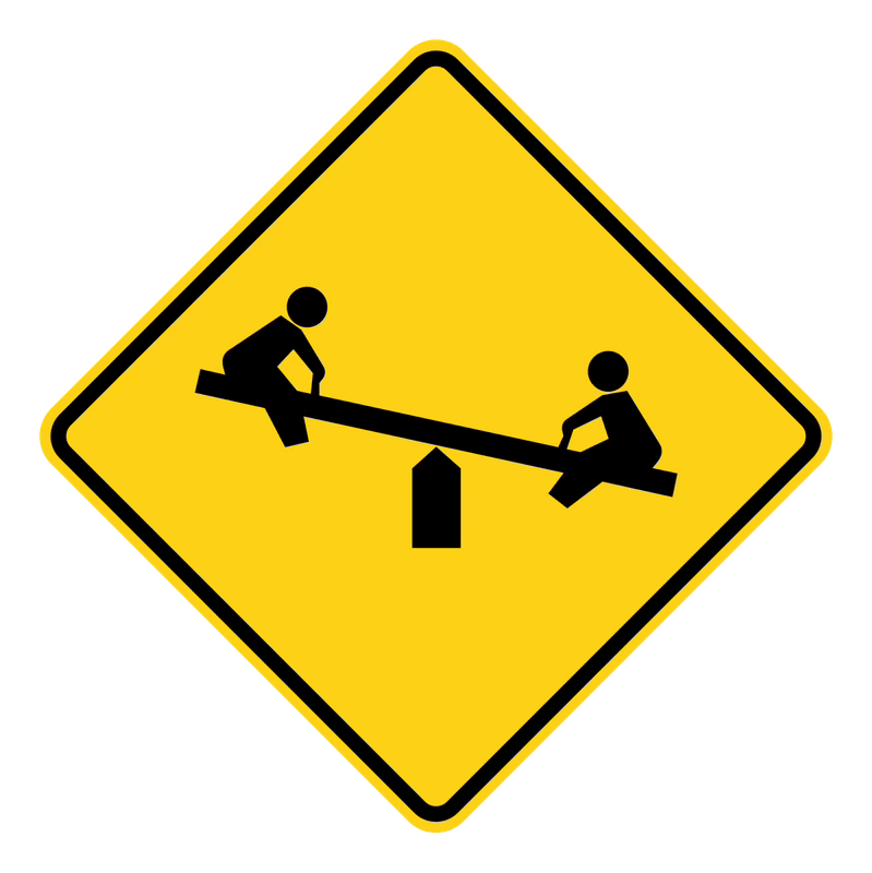 This playground warning sign means: