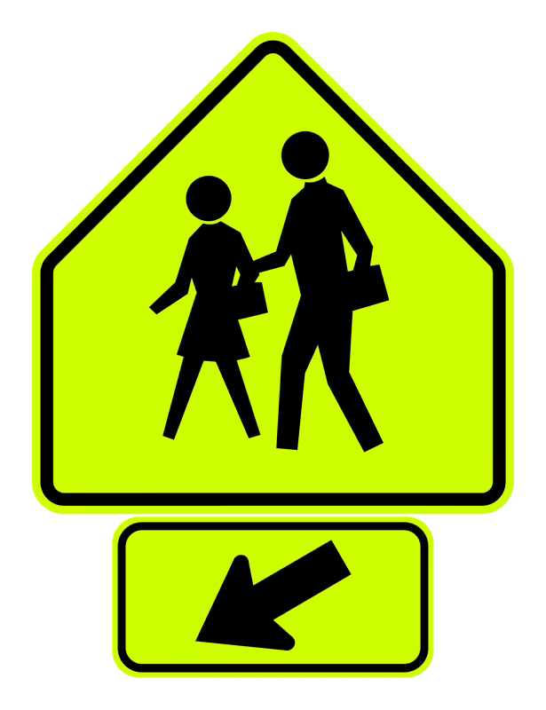 School Hours Sign road sign — Sign showing school hours: 7:30-8:30 AM, 2:30-3:30 PM