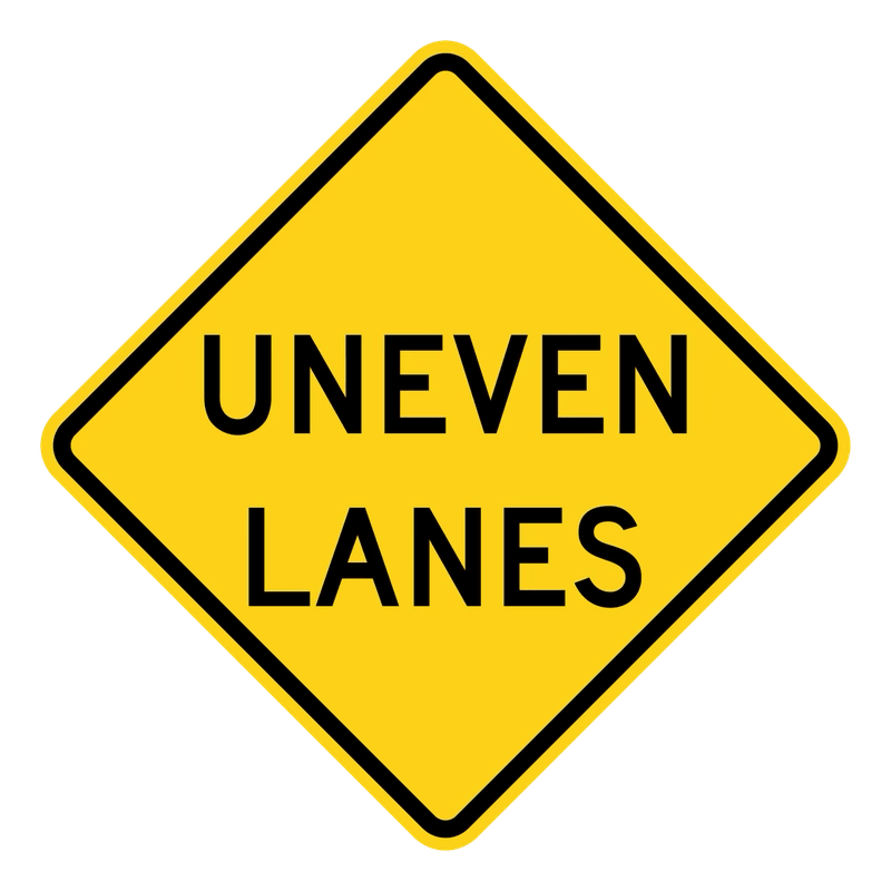 Uneven Road Sign road sign — Bumpy or uneven road surface ahead